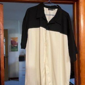 3X Black & Cream Bowling Shirt